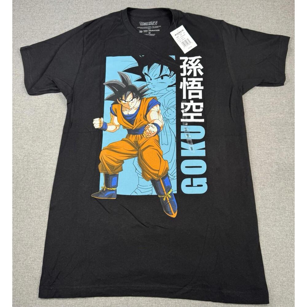 Dragon Ball Z Goku Graphic T-Shirt Men’s Medium Black Anime DBZ New With Tags